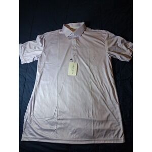 Collars And Co Structured Collar Polo Size L Purple Houndstooth Golf Performance